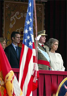 El Rey, en el desfile.