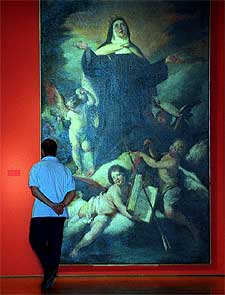 El cuadro  Gloria de Santa Teresa,  de Bernardo Strozzi.