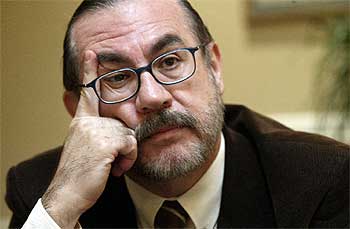 El escritor Sealtiel Alatriste, ayer en Madrid.