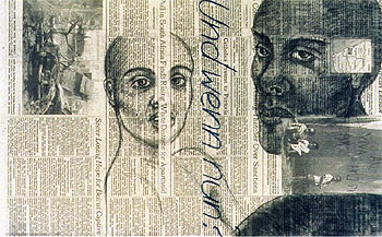 'Vanilla nightmares 13' (1986), una de las obras de la norteamericana Adrian Piper que se expone en el Macba.