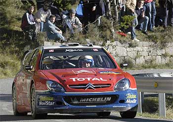 Carlos Sainz, durante la carrera de ayer.