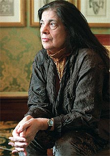 Susan Sontag, ayer en Madrid.