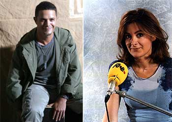 Alejandro Sanz y Pepa Fernández.