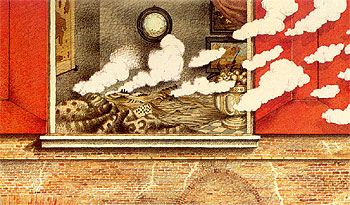 'Por la ventana', ilustración del dibujante italiano Tullio Pericoli.