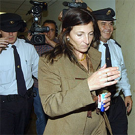 Francisca González, a la salida de una de las sesiones del juicio.