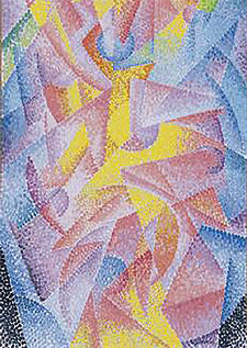  Expansión de la luz (centrífuga y centrípeta)  (1913-1914), de Gino Severini, del Museo Thyssen-Bornemisza, expuestos en el Museo de Orsay.