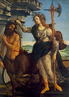  Pallas y el Centauro,  de Botticelli.