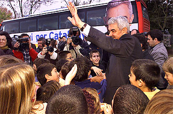 Pasqual Maragall, ayer en Vic.