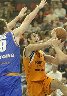 Rigaudeau, ayer en el encuentro Pamesa-Girona.