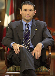 El  lehendakari  ,  Juan José Ibarretxe.