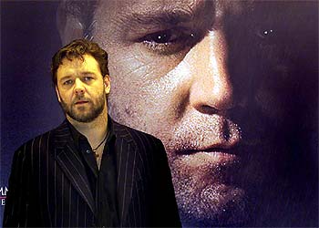 Russell Crowe, ayer en Barcelona en la presentación de su nueva película  Master & commander: al otro lado del mundo. 