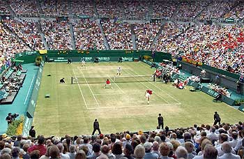 Aspecto que presentaba el Rod Laver Arena durante el partido.