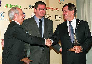 Alfonso Cortina y Vittorio Mincato, premios Tiépolo 2003