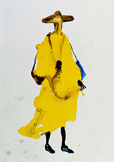 Uno de los dibujos con los que ilustra Miquel Barceló sus  Carnets d'Afrique .