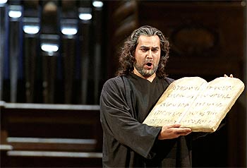 El bajo ruso ldar Abdrazako, en un momento de  Moisés y el Faraón. 