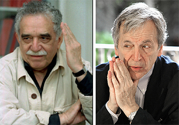 El escritor Gabriel García Márquez y el director de cine Constantin Costa-Gavras.