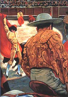  Le matador dans l'arène,  de 1941, óleo sobre cartón de Francis Picabia.