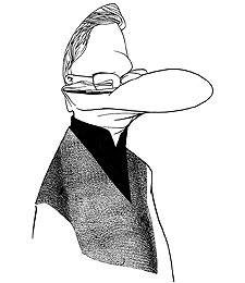 Un hombre tranquilo que hace los deberes