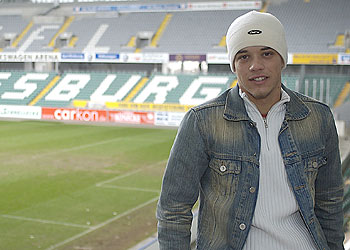 D'Alessandro, en el estadio del Wolfsburg, la semana pasada.