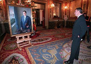 Trillo, en la galería de retratos del Congreso.