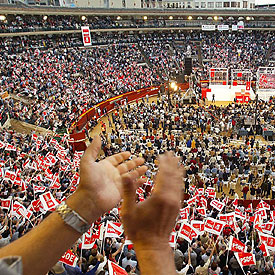 Imagen de un acto electoral del PSOE.