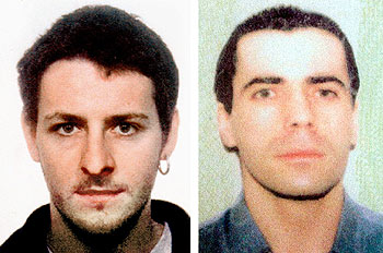 Gorka Palacios y Susper, detenidos en Francia.