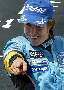 Alonso, tras su victoria en el Gran Premio de Hungría.