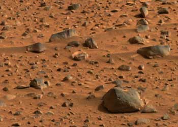 Una vista de la superficie de Marte tomada por el  Spirit  de la NASA.