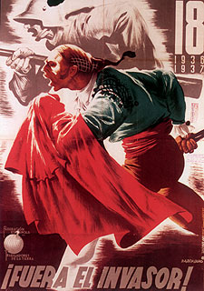  ¡Fuera el invasor!,  cartel de José Bardasano, fechado en Valencia en 1937.