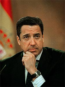 El ministro de Trabajo y Asuntos Sociales, Eduardo Zaplana.