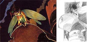 Dibujos de Régis Loisel de su álbum  Peter Pan. 