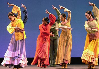 Un momento del ensayo de la obra  Colores .