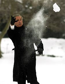 El presidente George W. Bush, ayer en Little Rock.