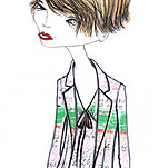 Diseño de Miriam Ocariz para su colección en la Pasarela Gaudí.