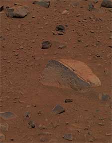 Roca blanquecina cercana al  Spirit .