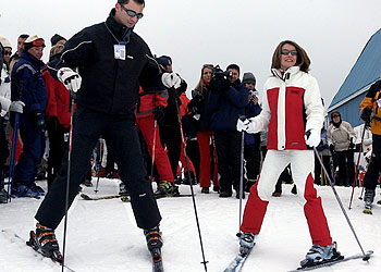 El Príncipe y Letizia Ortiz esquían en Baqueira-Beret