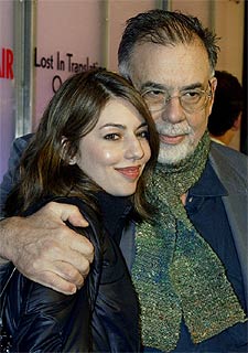 Sofia Coppola y su padre, Francis Coppola, en Los  Ángeles .