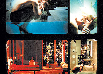 Un momento del ensayo de la obra 'Twin Rooms', de la compañía Motus, que fusiona vídeo y teatro.