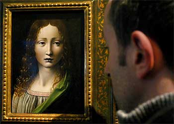 El cuadro  El salvador adolescente (1490-1495),  de Boltraffio.