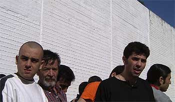 Presos españoles en la cárcel civil de Tánger.