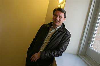 Antonio Gutiérrez, tras la entrevista, el pasado sábado en Madrid.