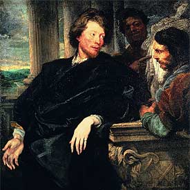  George Gage i due uomini,  óleo de Van Dyck (National Gallery de Londres).