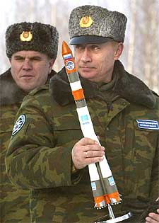 Vladímir Putin, ayer en la base de Plesetsk.