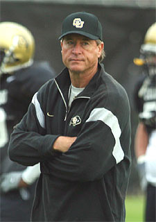 Gary Barnett, durante un entrenamiento.