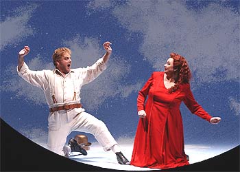 Un momento de la representación de  El ocaso de los dioses  en el Teatro Real de Madrid.