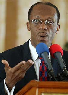 Jean Bertrand Aristide, ayer en Puerto Príncipe.