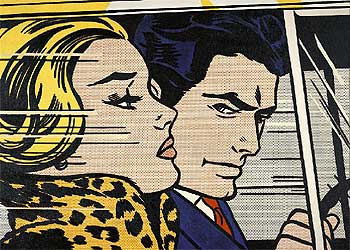  En el coche  (1963), de Roy Lichtenstein, en la exposición  Todo sobre arte. 