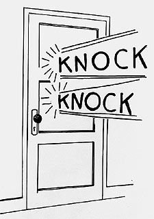  Knock Knock  (1961), de Lichtenstein.