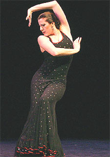 María Pagés, durante un ensayo en el Joyce Theater de Nueva York.