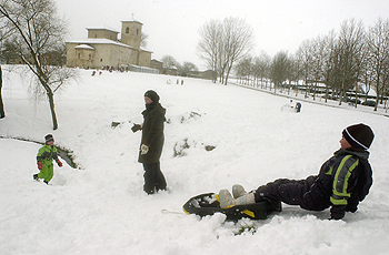 Como en una estación de esquí
